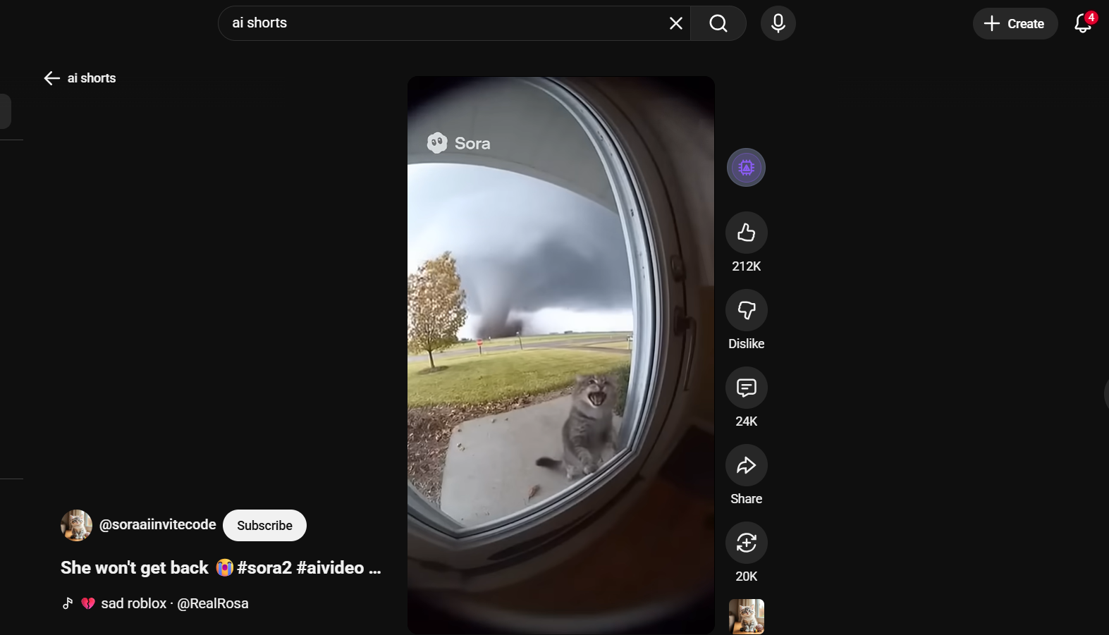 ScrollSafe badge on YouTube Shorts
